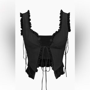 Fly away fairytale lace trim crop cami top|commense
